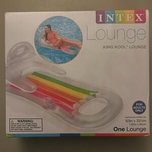 NIB Intex King Kool Inflatable Lounge, 63" X 33.5"